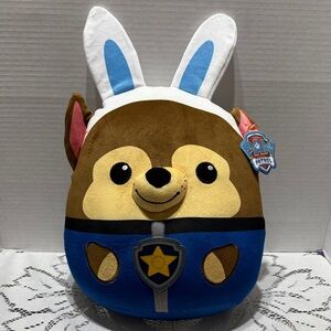 Paw Patrol Chase With Easter Bunny Ears Stuffed Squishy Plush 14”